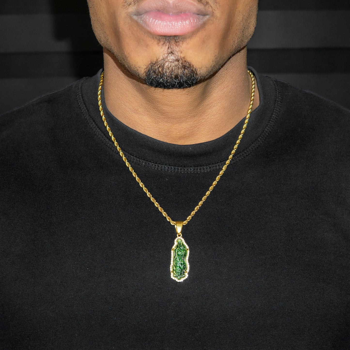 Mens Jewelry - 14K Gold Virgin Mary Necklace | Appx. 7 Grams
