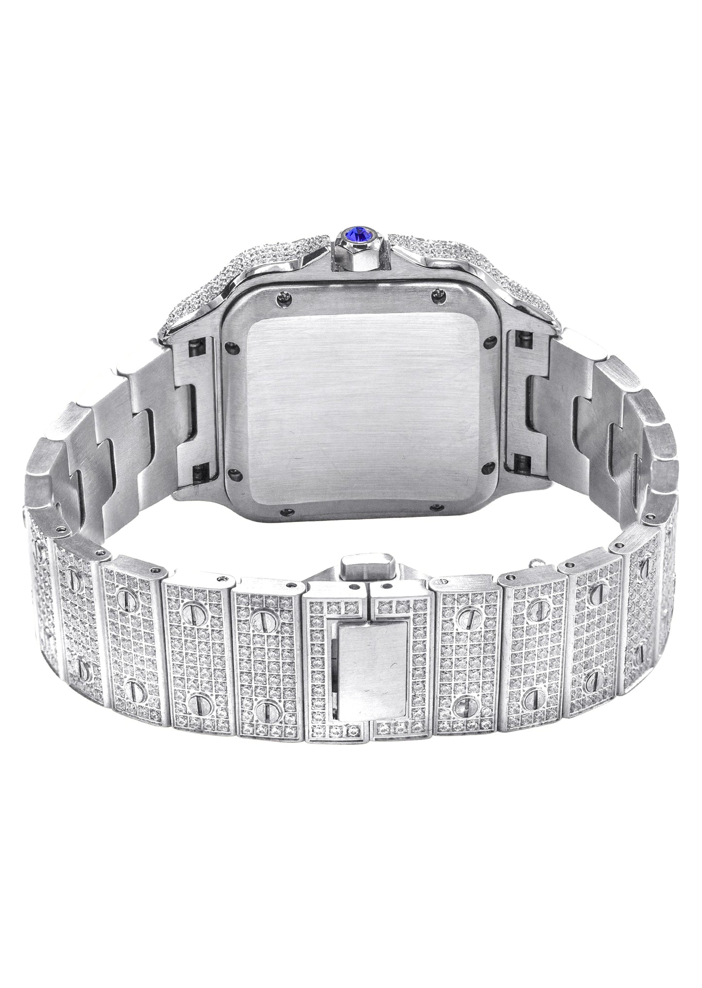 Mens Watch - Iced Out VVS Square Roman Dial Gold | Stainless Steel Bust Down Watch