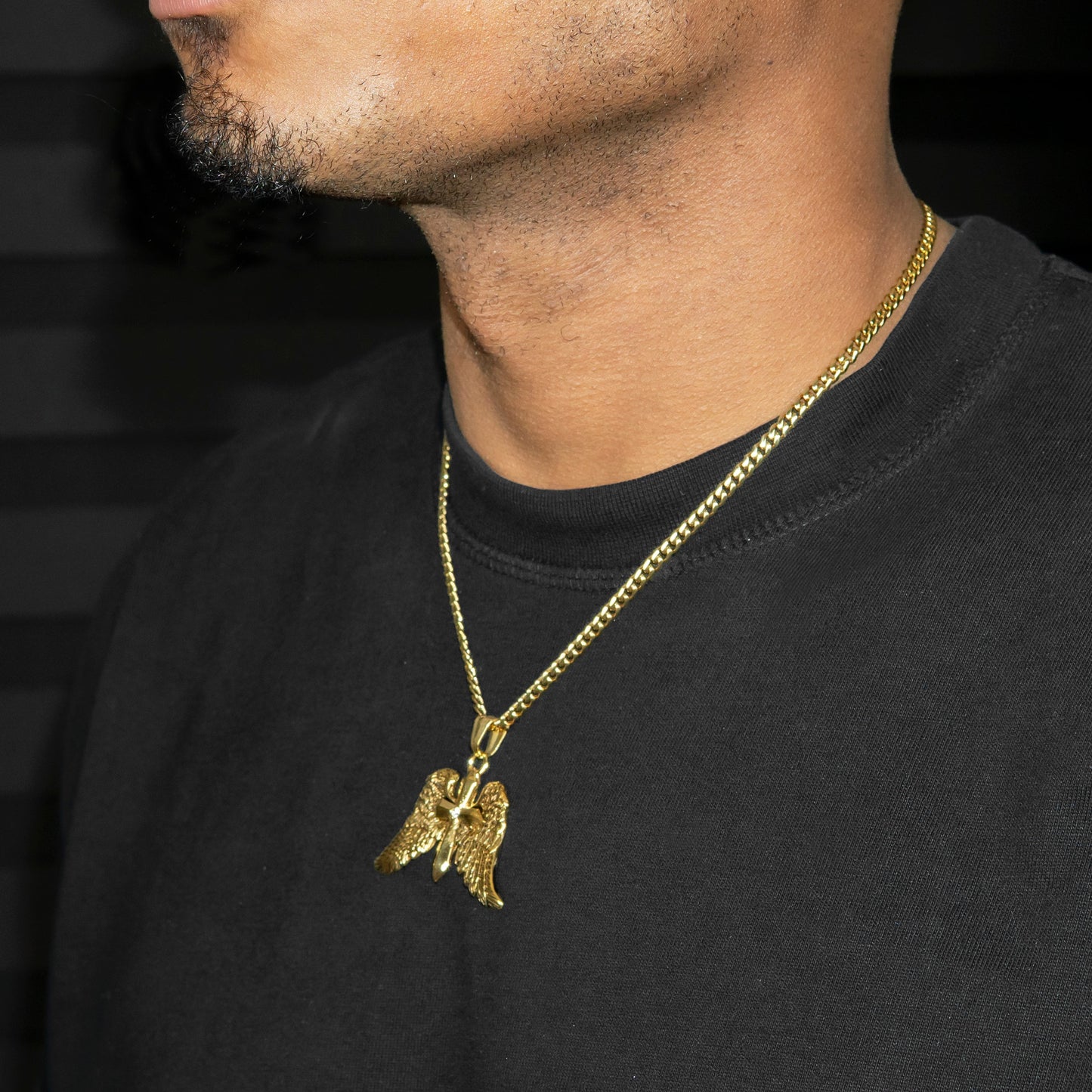 Mens Jewelry - 14K Gold Wings Necklace | Appx. 13 Grams