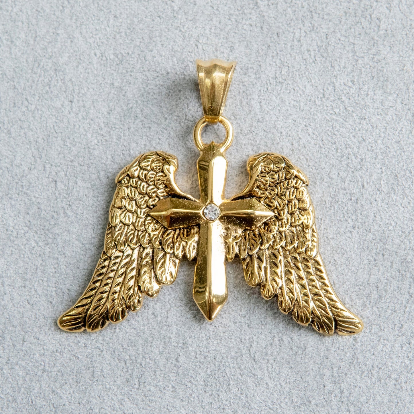 Mens Jewelry - 14K Gold Wings Necklace | Appx. 13 Grams