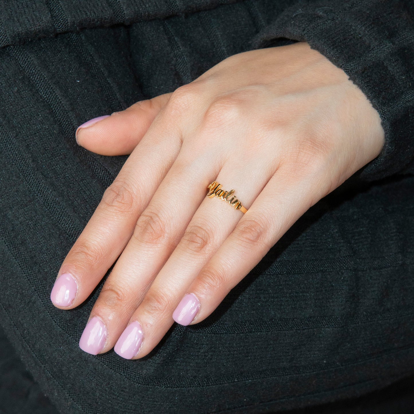 Women Jewelry - Gold Name Ring | Style # R32