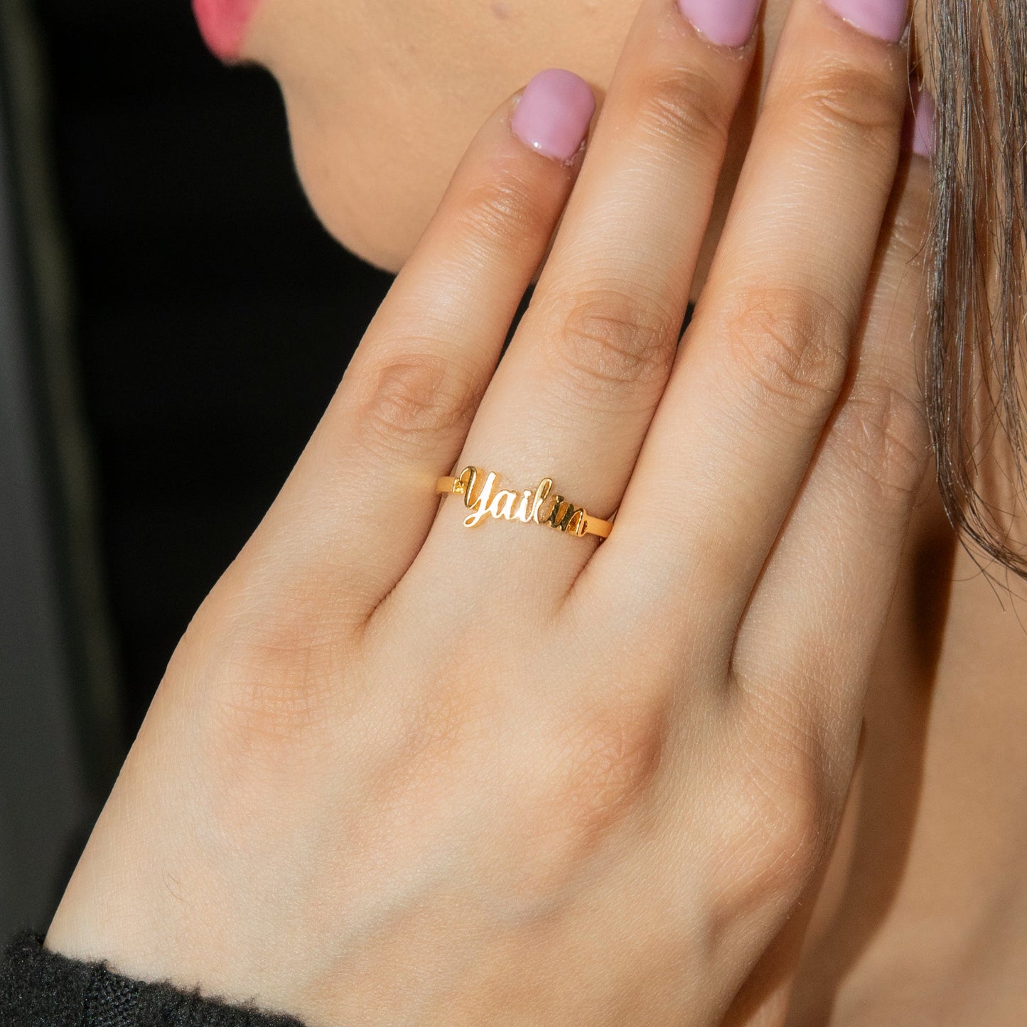 Women Jewelry - Gold Name Ring | Style # R32