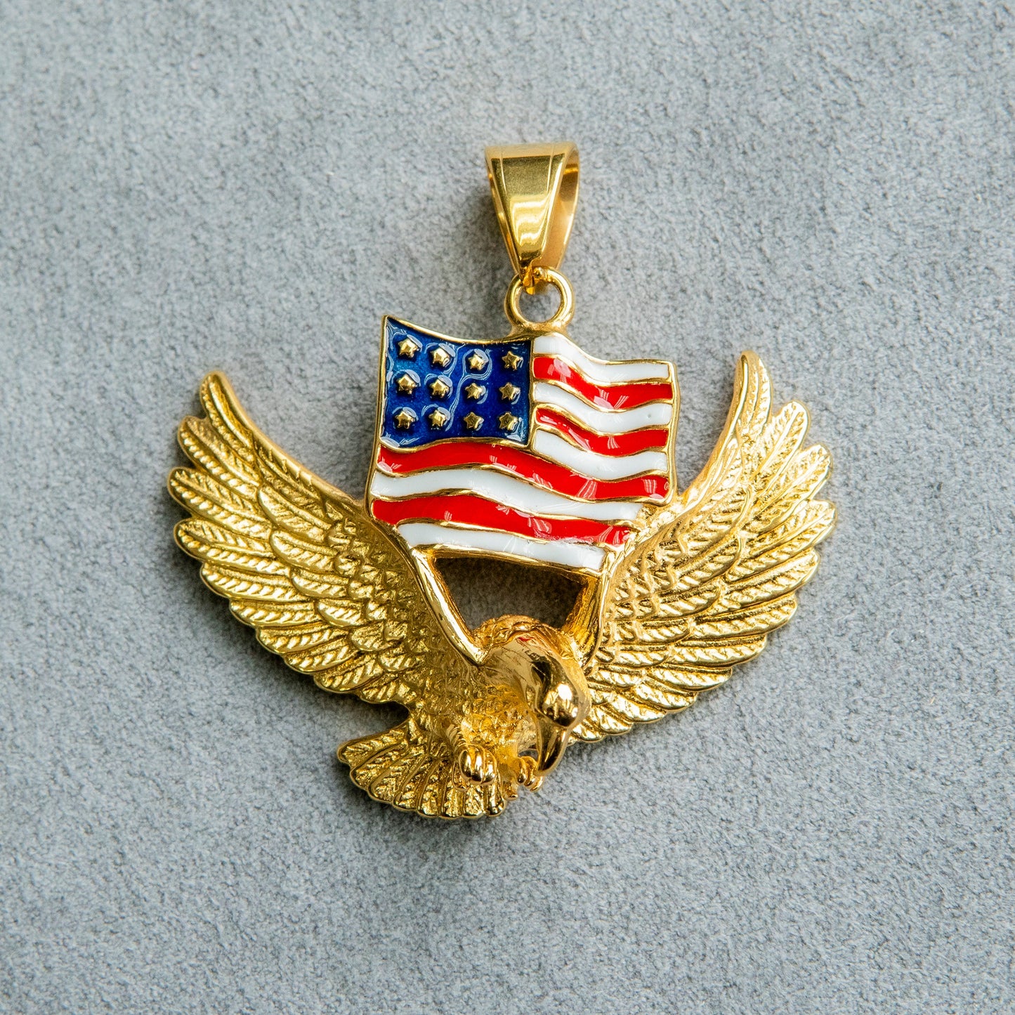 Mens Jewelry - 14K Gold American Eagle Necklace | Appx. 20 Grams