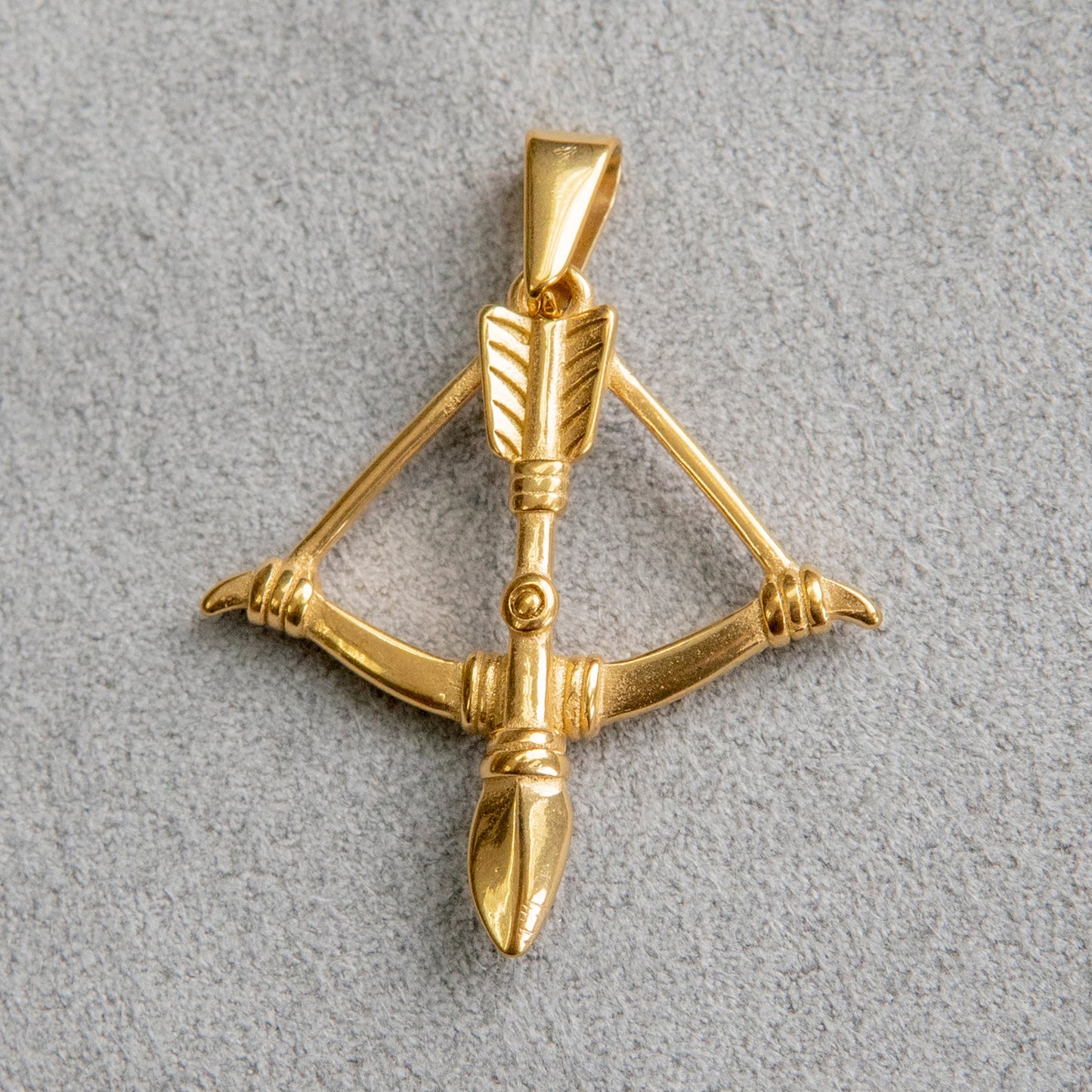 Mens Jewelry - 14K Gold Bow & Arrow Necklace | Appx. 2.6 Grams