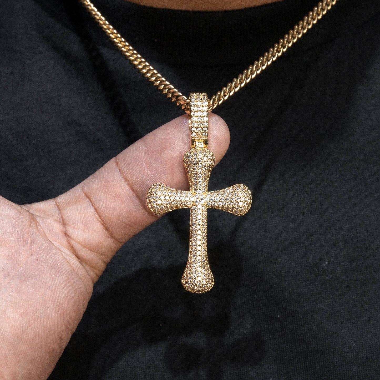 Mens Jewelry - Iced Out VVS Cross Pendant | 12.4 Grams