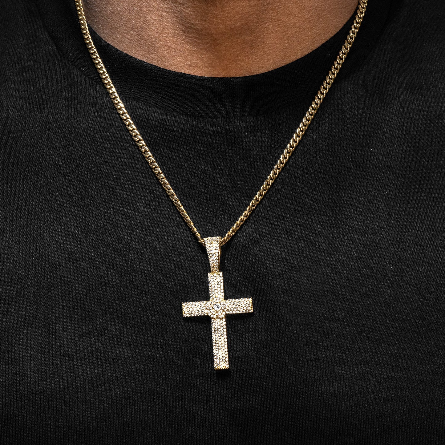 Mens Jewelry - Iced Out VVS Cross Pendant | 12 Grams