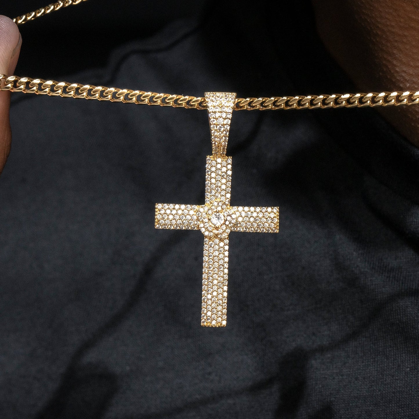 Mens Jewelry - Iced Out VVS Cross Pendant | 12 Grams