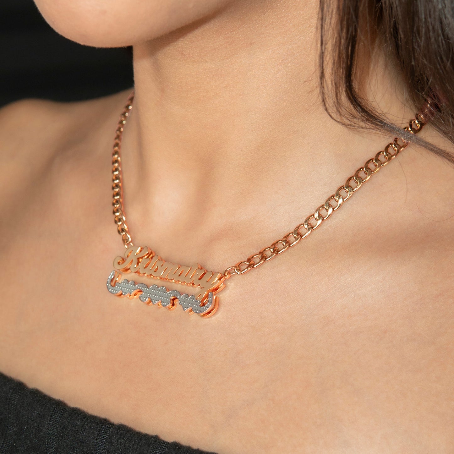 Women Jewelry - Rose Gold Name Necklace | Style # N11