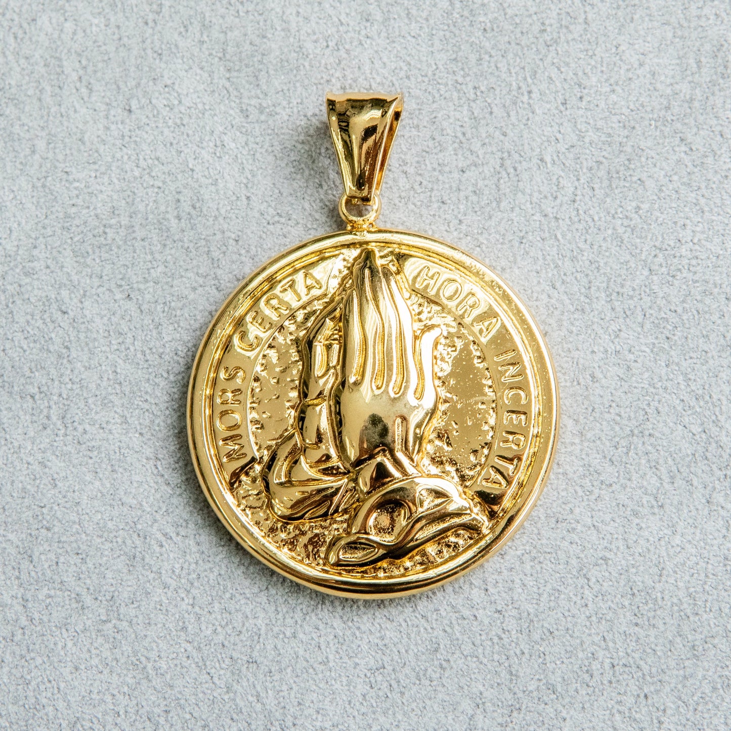 Mens Jewelry - 14K Gold Praying Hands Necklace | Appx. 16 Grams
