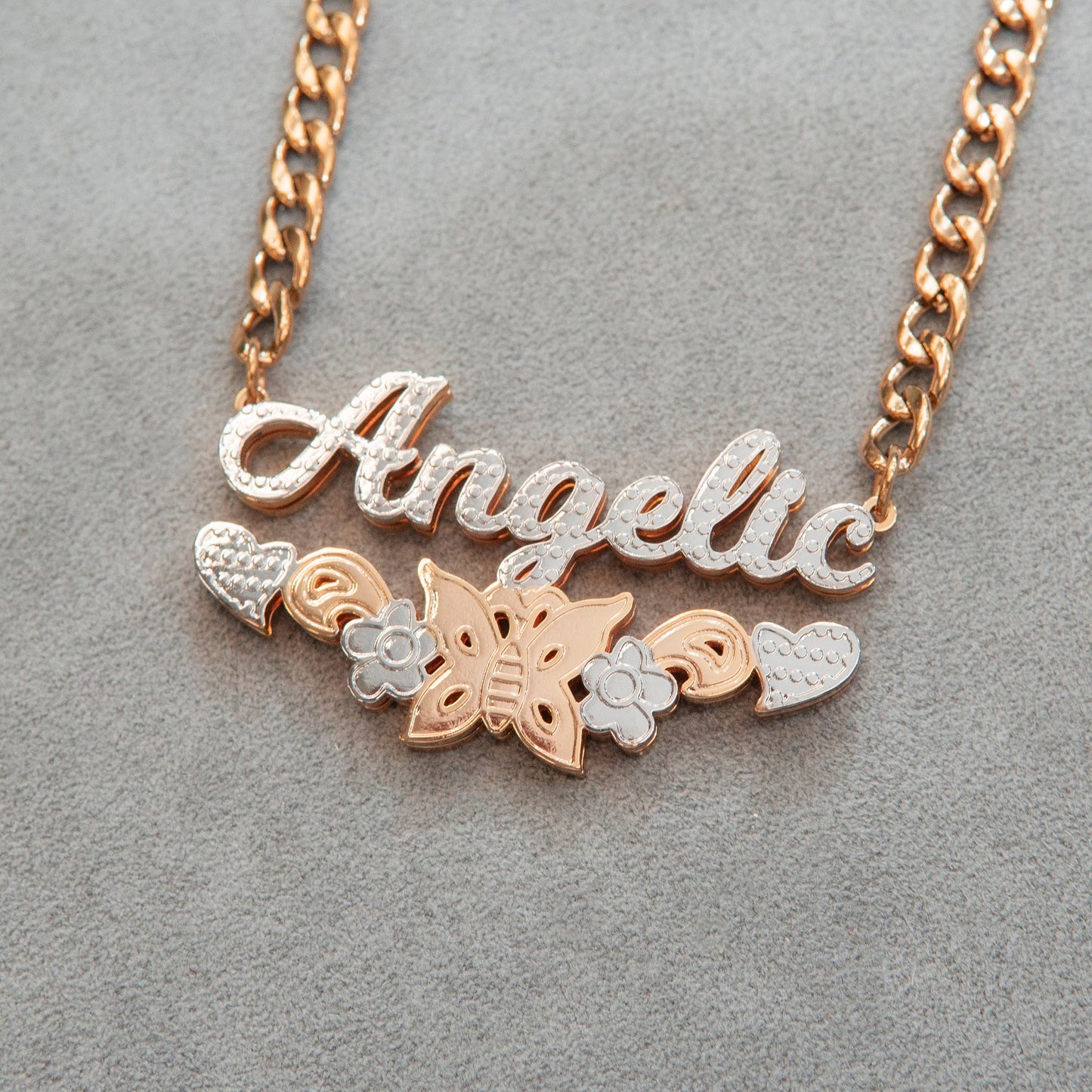 Women Jewelry - Rose Gold Name Necklace | Style # N10