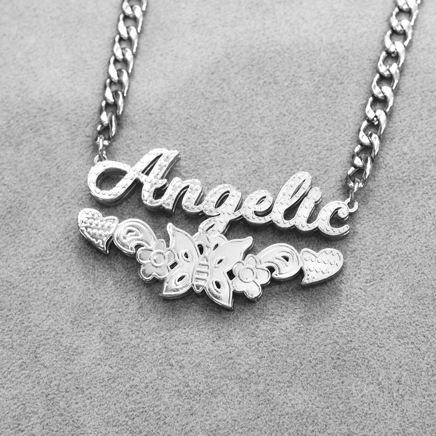 Women Jewelry - White Gold Name Necklace | Style # N10
