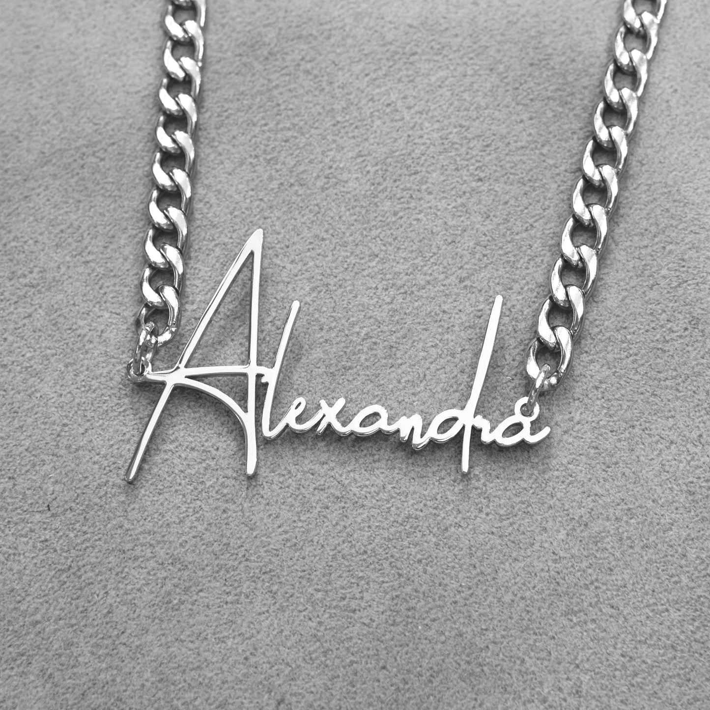 Women Jewelry - White Gold Name Necklace | Style # N31