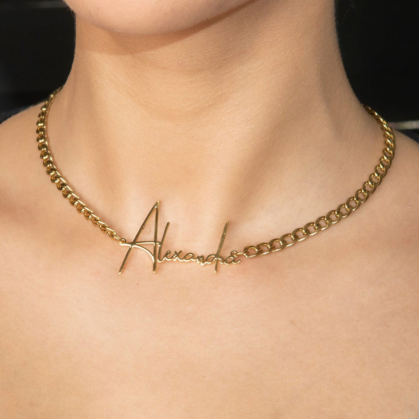 Women Jewelry - Gold Name Necklace | Style # N31