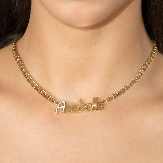 Women Jewelry - Iced Out VVS Name Necklace | Style # N44
