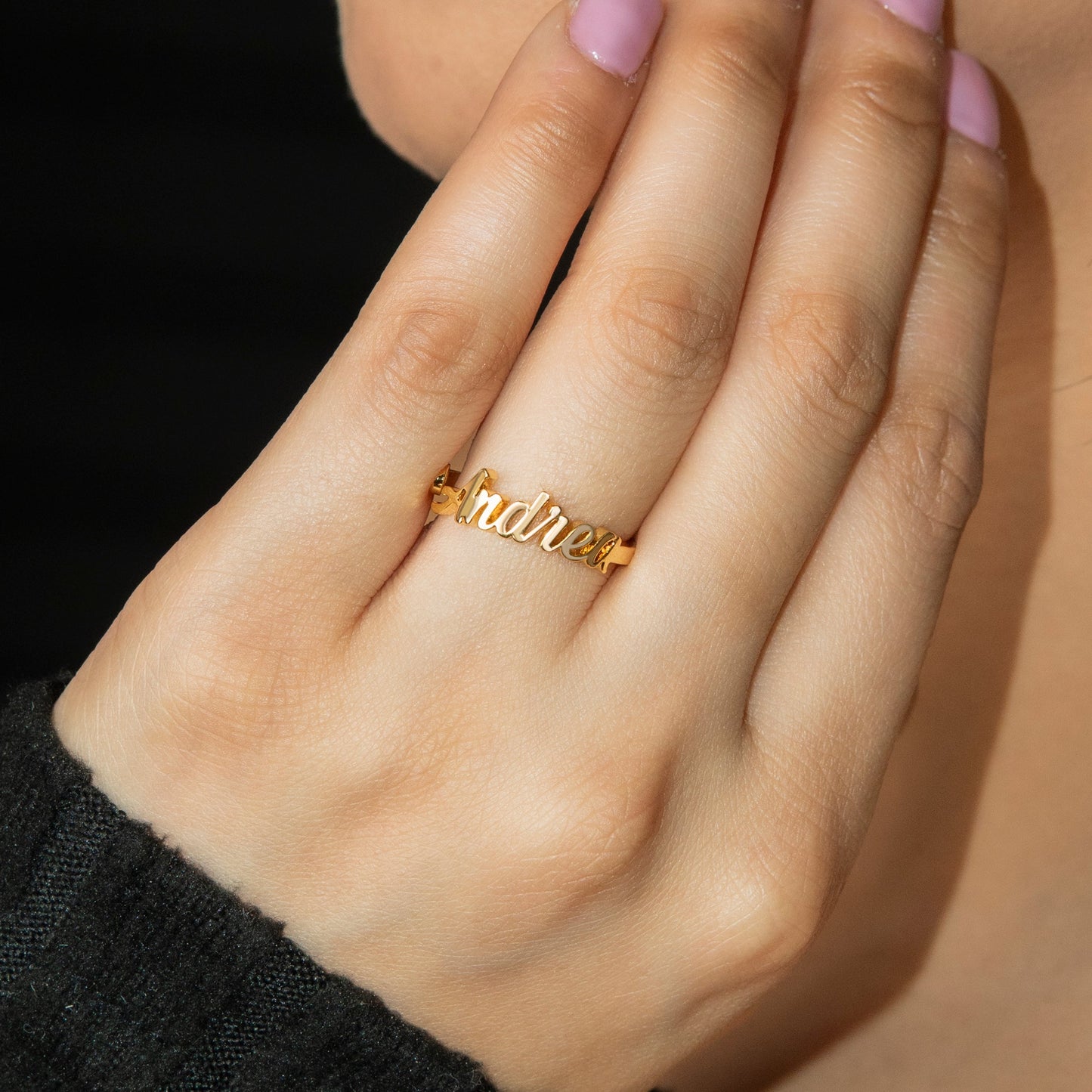 Women Jewelry - Gold Name Ring | Style # R35