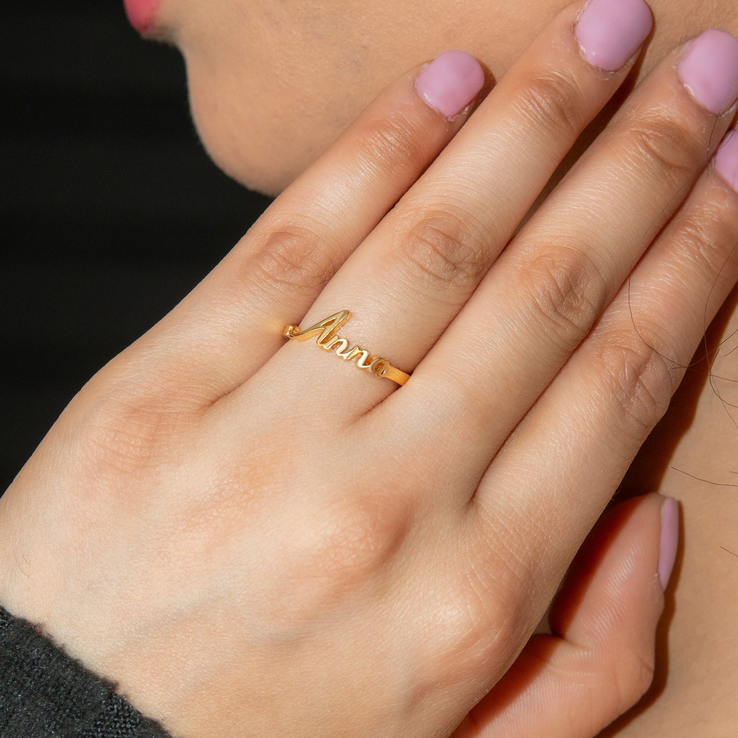 Women Jewelry - Gold Name Ring | Style # R03