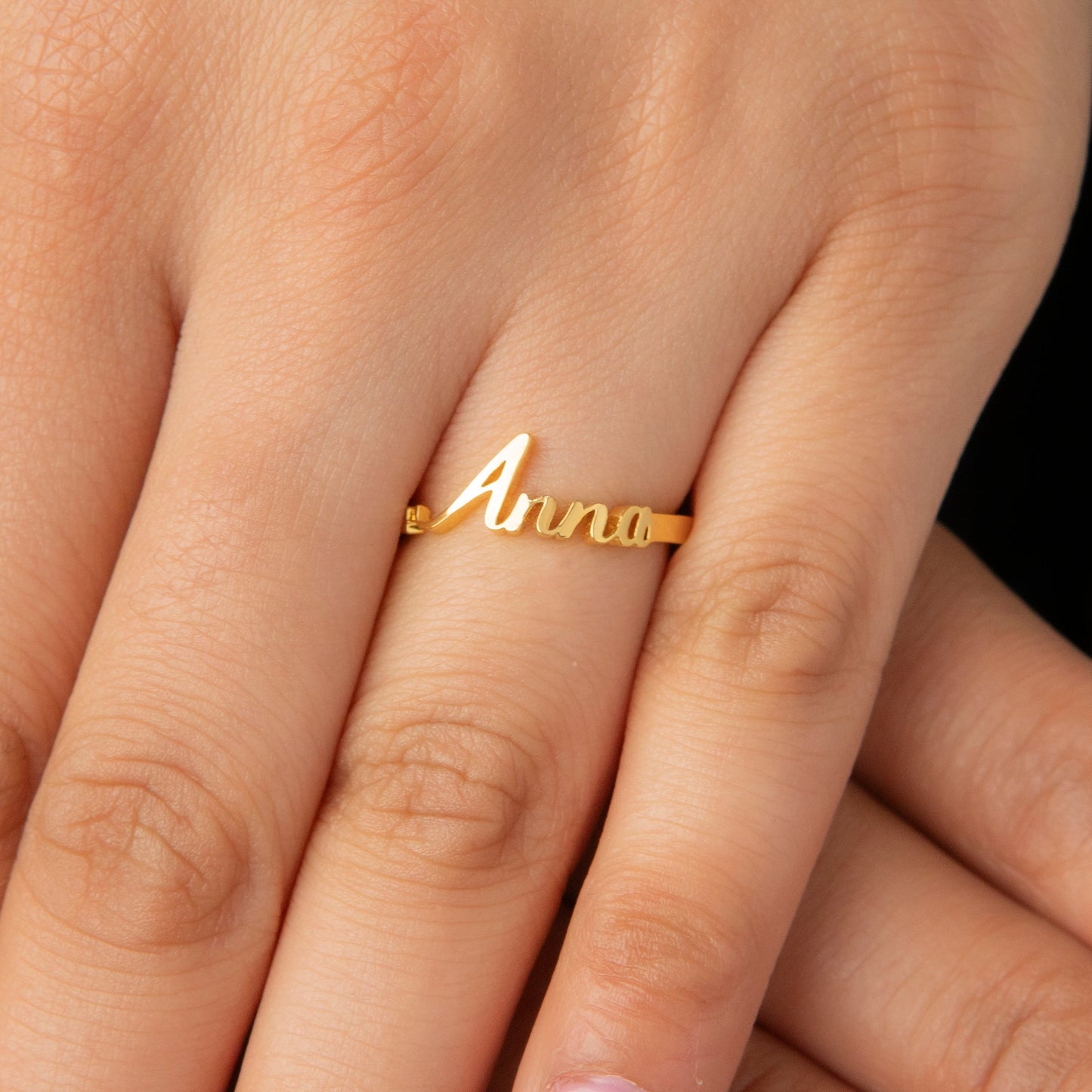 Women Jewelry - Gold Name Ring | Style # R03