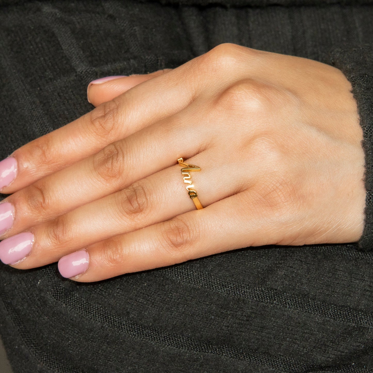 Women Jewelry - Gold Name Ring | Style # R03