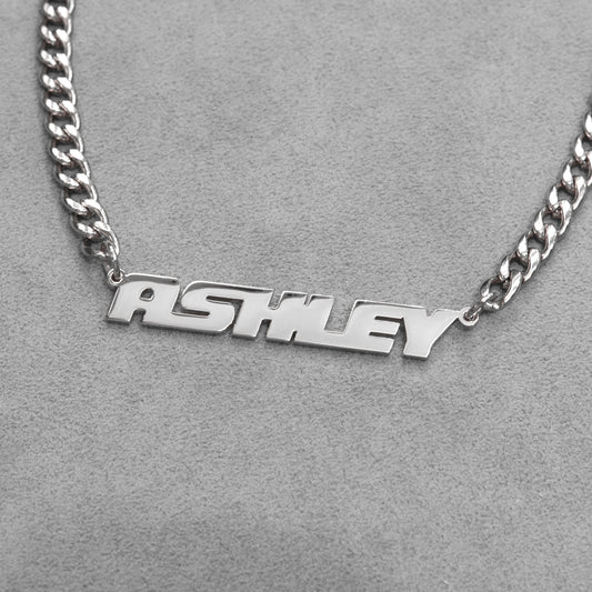 Women Jewelry - White Gold Name Necklace | Style # N13