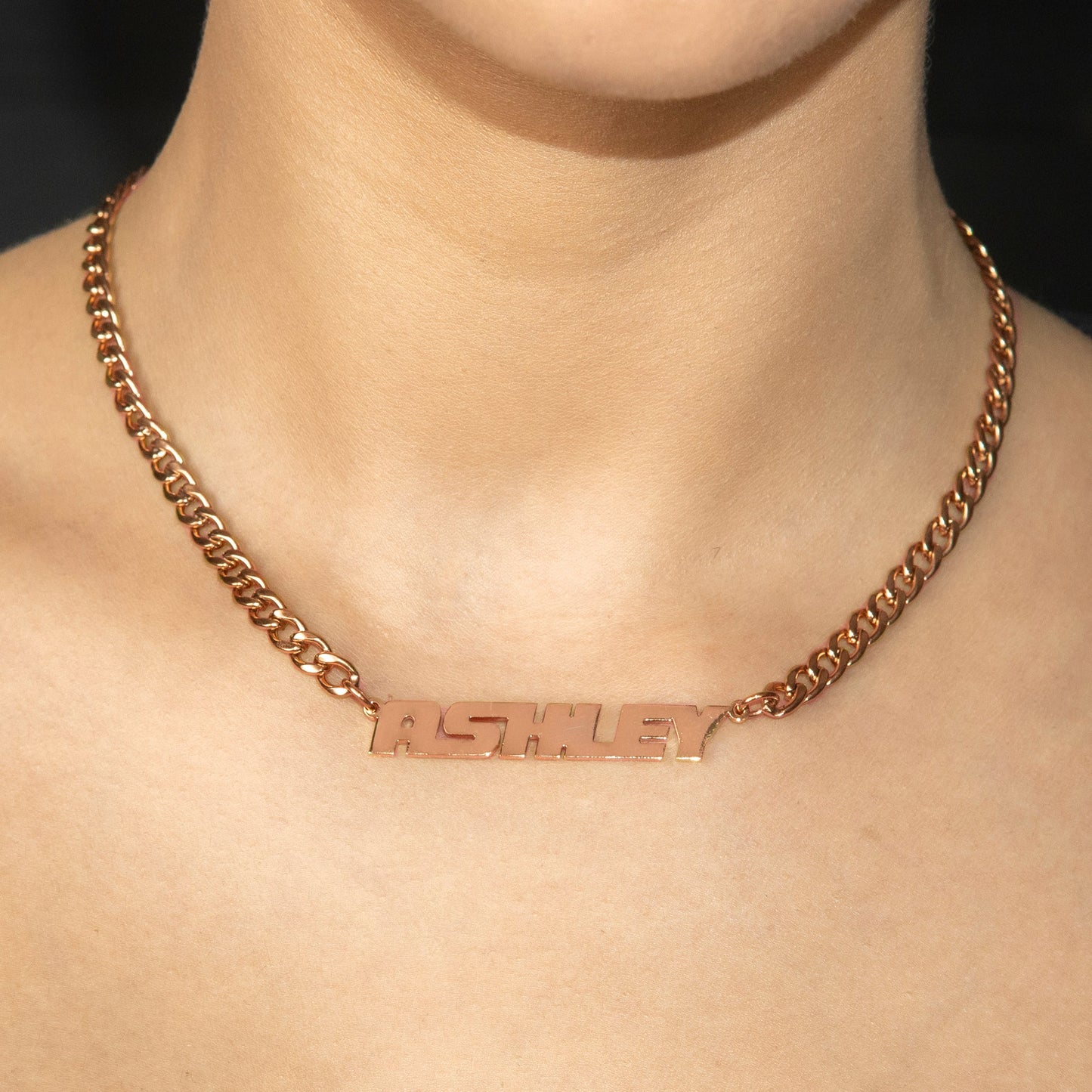 Women Jewelry - Rose Gold Name Necklace | Style # N13