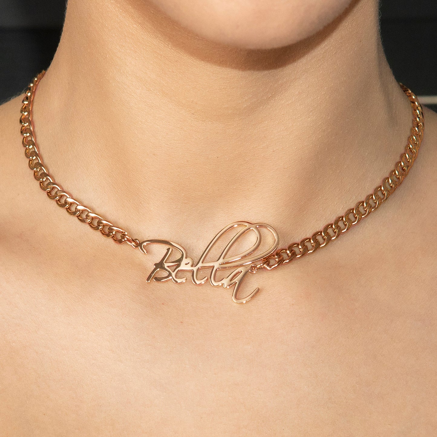 Women Jewelry - Rose Gold Name Necklace | Style # N37