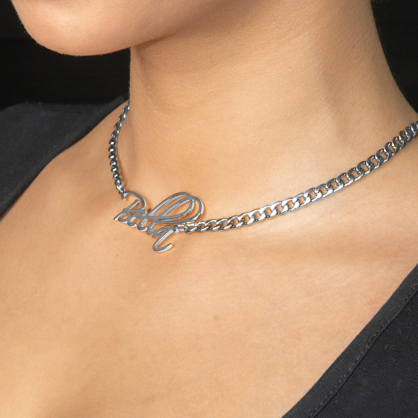 Women Jewelry - White Gold Name Necklace | Style # N37