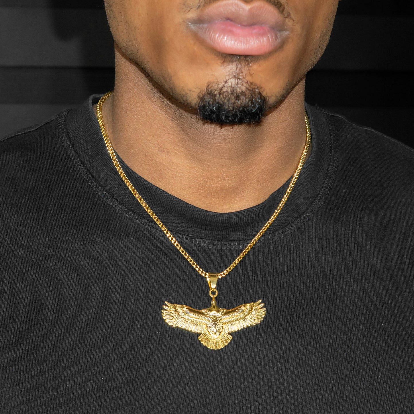 Mens Jewelry - 14K Gold Eagle Necklace | Appx. 17 Grams