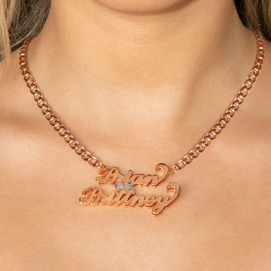 Women Jewelry - Rose Gold Name Necklace | Style # N28