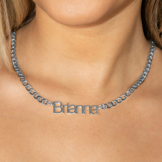 Women Jewelry - White Gold Name Necklace | Style # N14