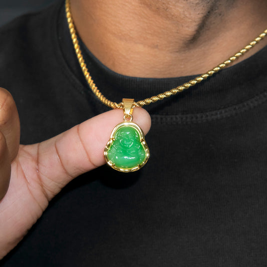 Mens Jewelry - 14K Gold Buddha Necklace | Appx. 5 Grams