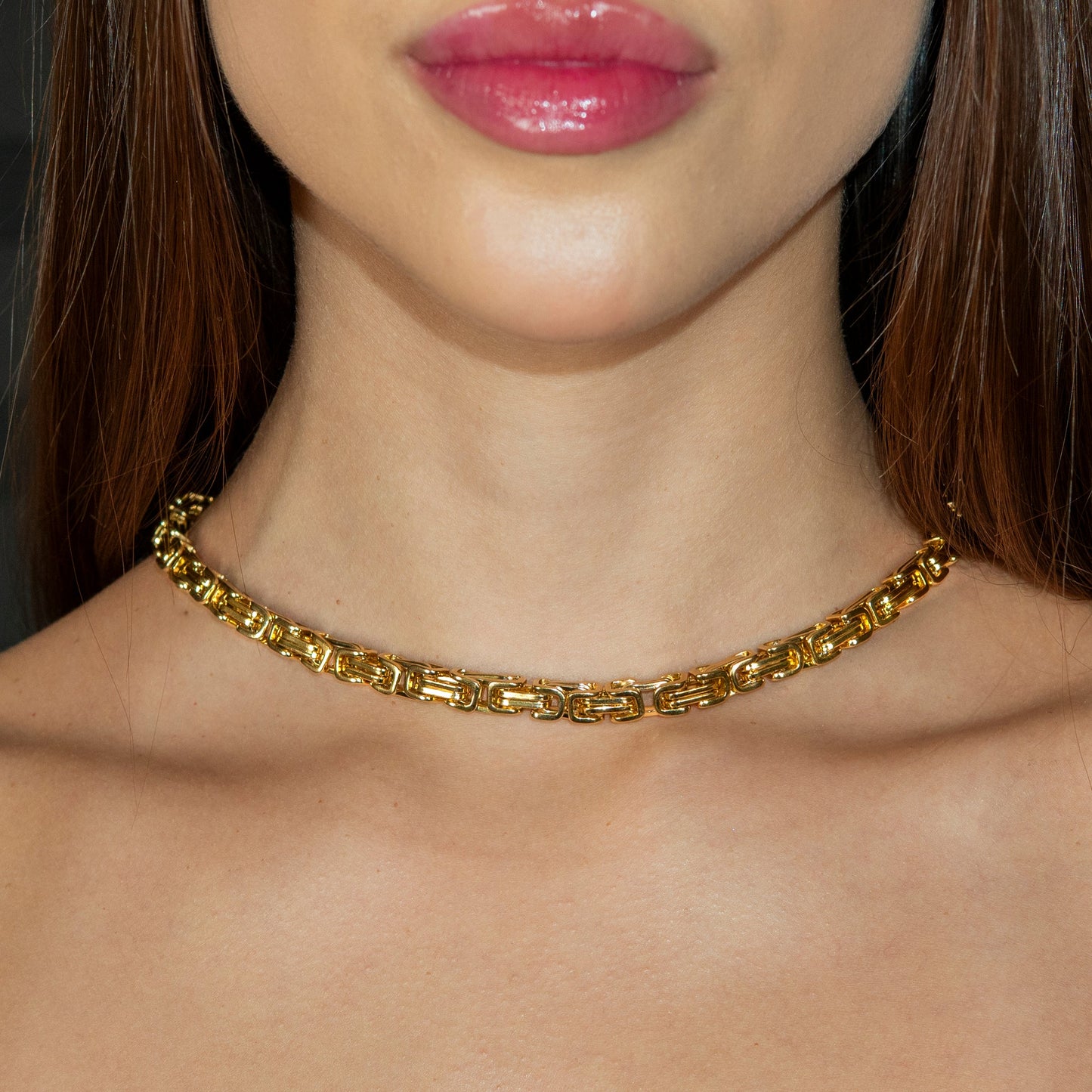 Womens Jewelry - 14K Yellow Gold Byzantine Chain
