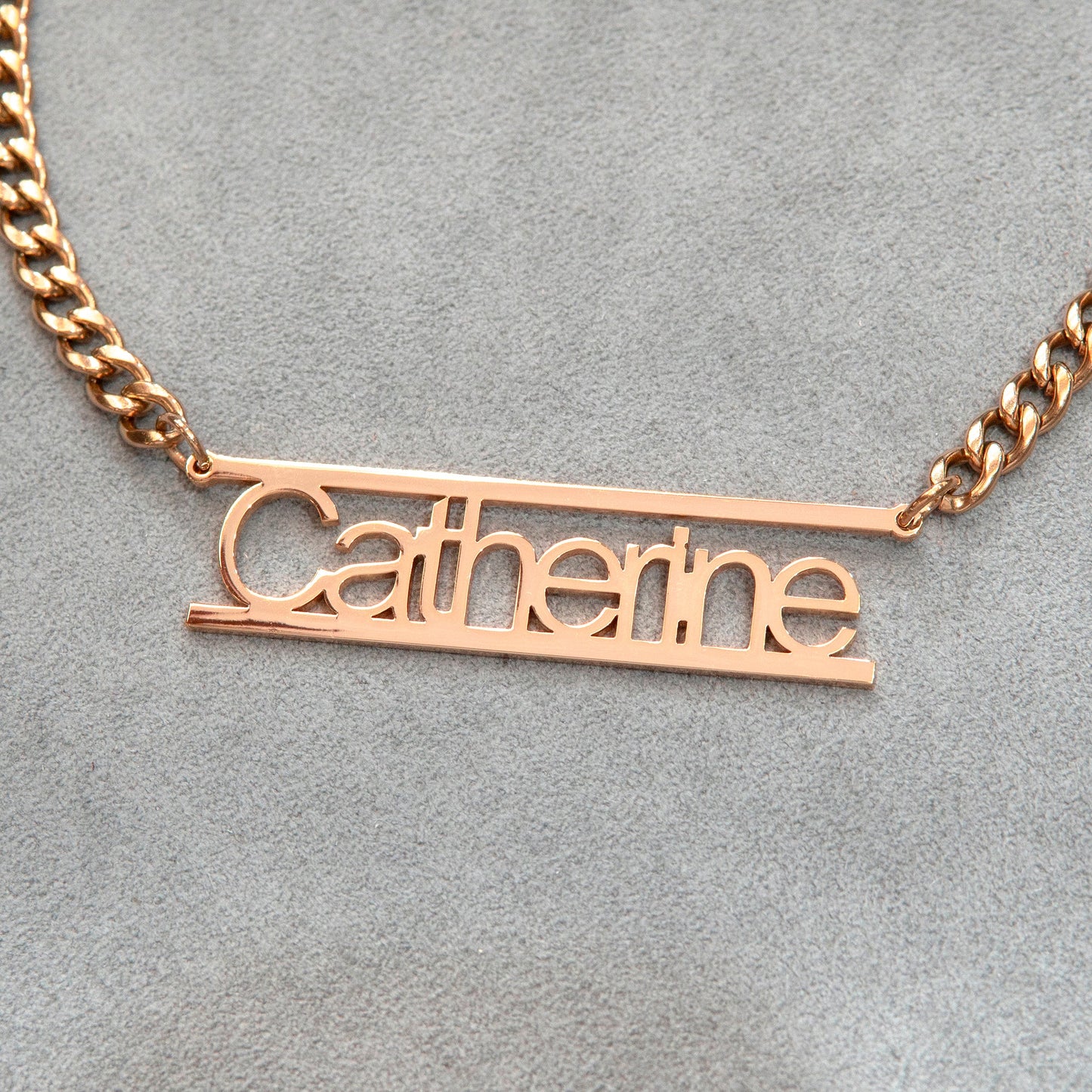 Women Jewelry - Rose Gold Name Necklace | Style # N15