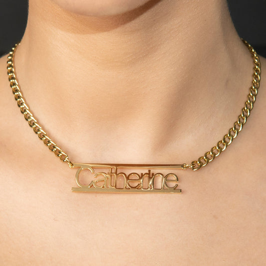 Women Jewelry - Gold Name Necklace | Style # N15