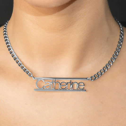 Women Jewelry - White Gold Name Necklace | Style # N15