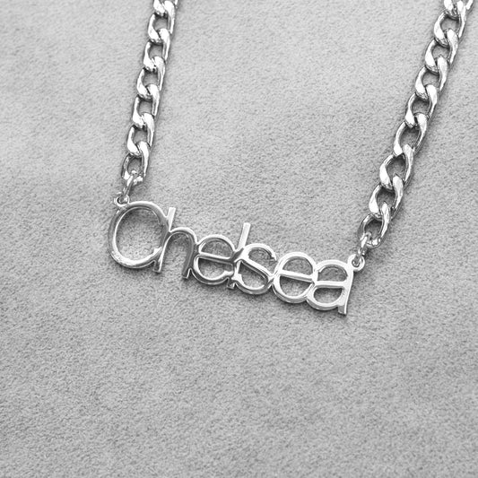 Women Jewelry - White Gold Name Necklace | Style # N03
