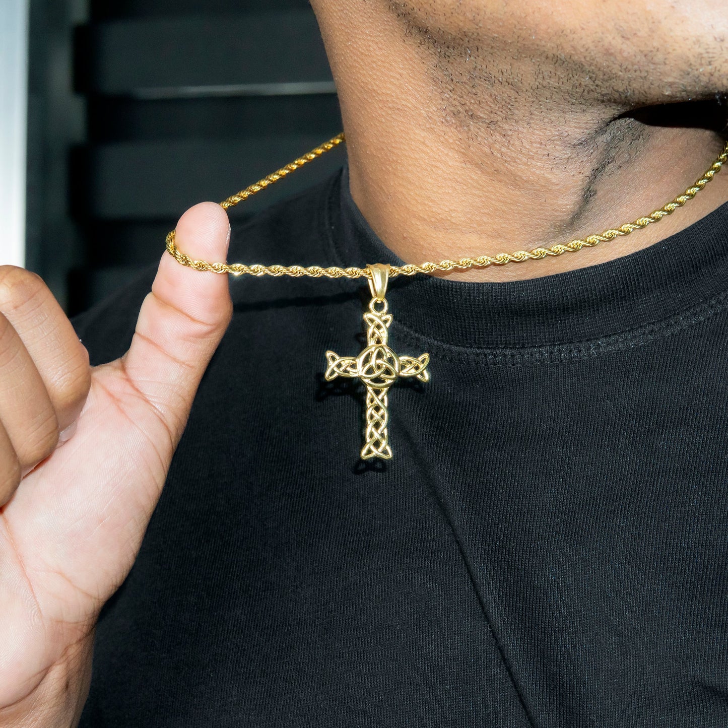 Mens Jewelry - 14K Gold Cross Necklace | Appx. 6 Grams