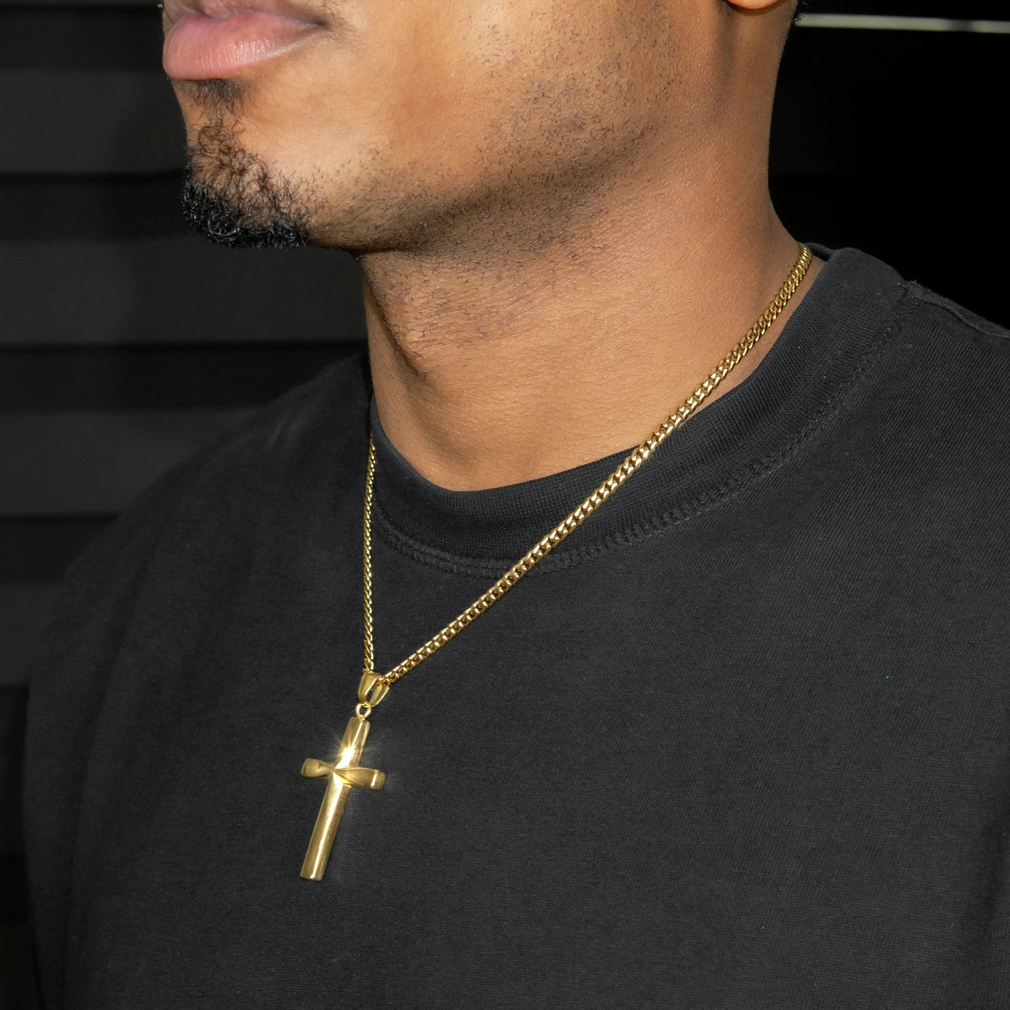 Mens Jewelry - 14K Gold Cross Necklace | Appx. 12 Grams