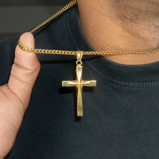Mens Jewelry - 14K Gold Cross Necklace | Appx. 12 Grams