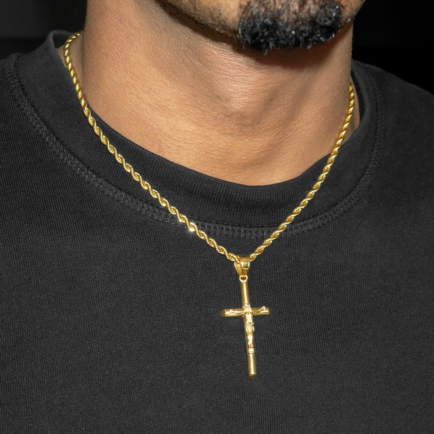 Mens Jewelry - 14K Gold Crucifix Necklace | Appx. 6 Grams