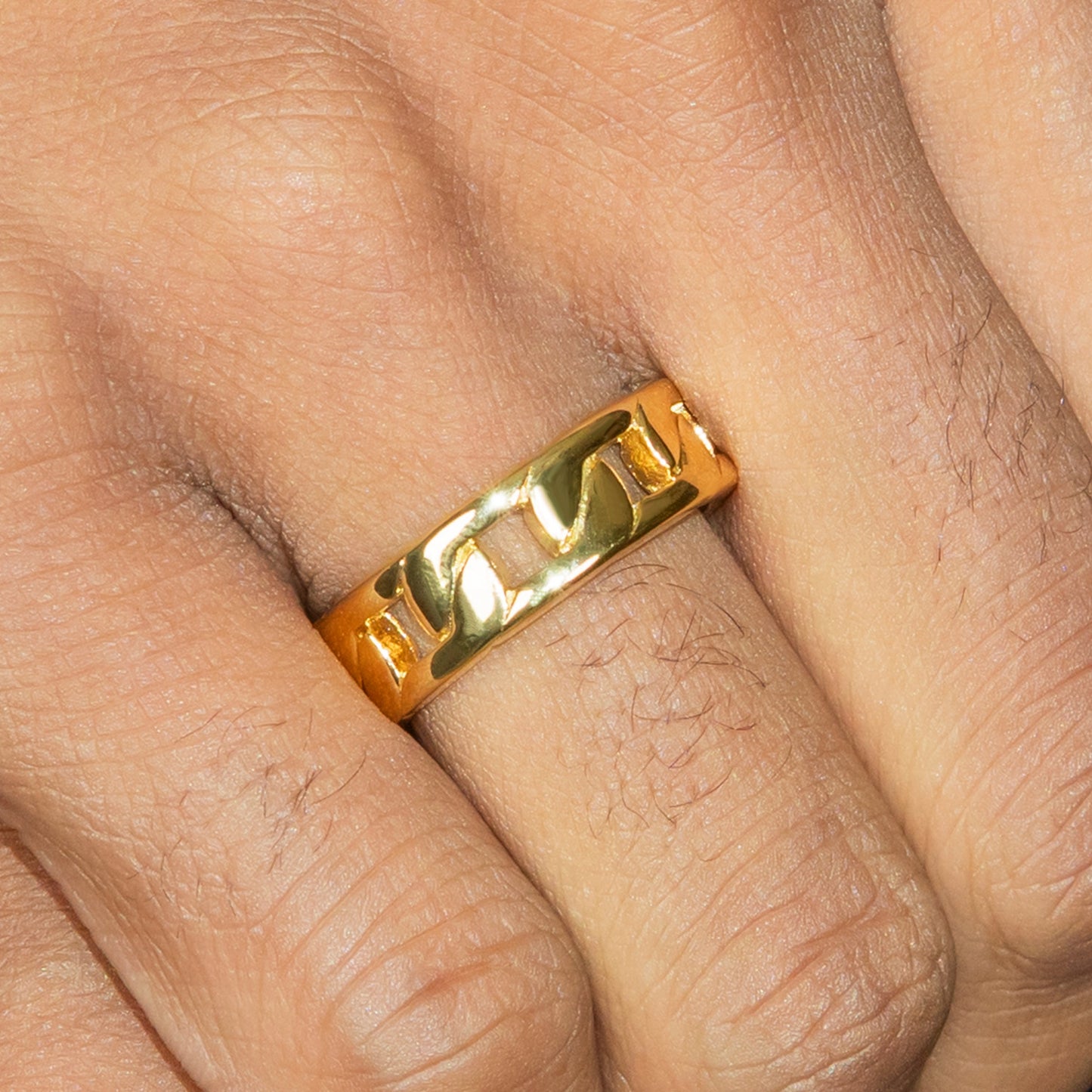 Mens Jewelry - Cuban Gold Wedding Ring | 6 Grams
