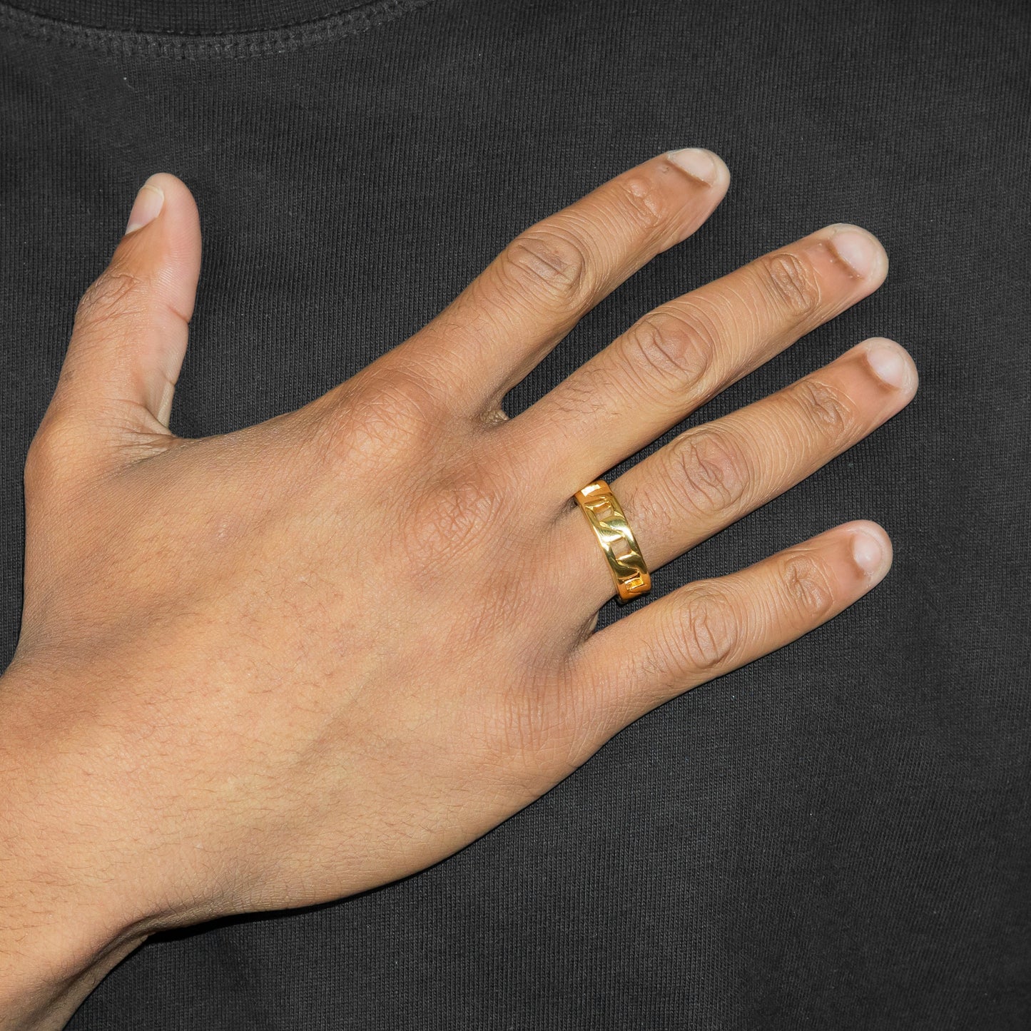 Mens Jewelry - Cuban Gold Wedding Ring | 6 Grams