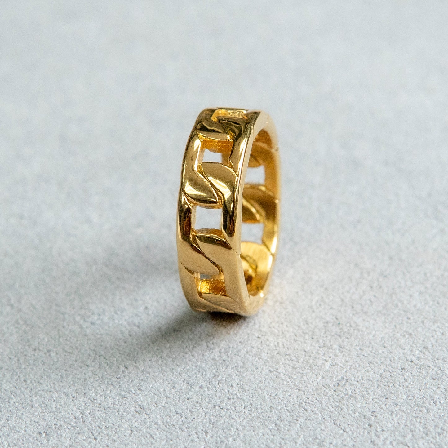 Mens Jewelry - Cuban Gold Wedding Ring | 6 Grams