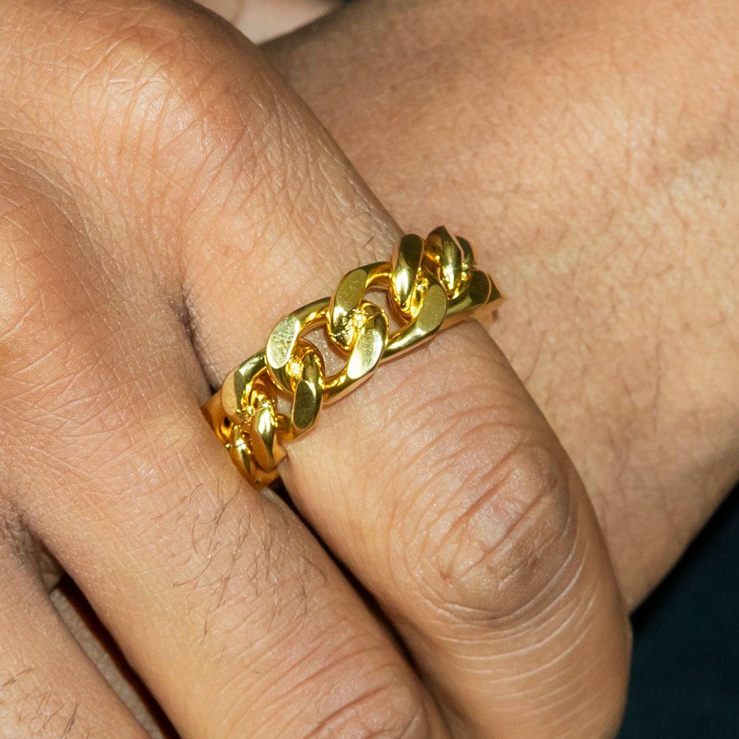 Mens Jewelry - Cuban Gold Wedding Ring | 10 Grams