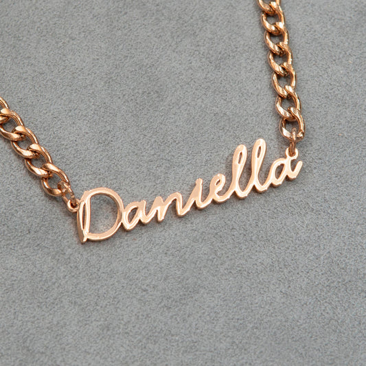Women Jewelry - Rose Gold Name Necklace | Style # N17