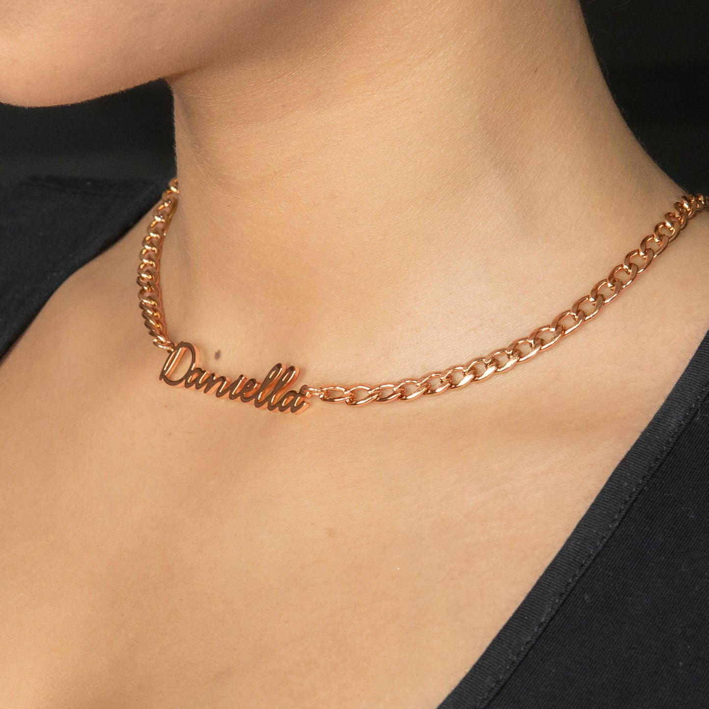 Women Jewelry - Rose Gold Name Necklace | Style # N17