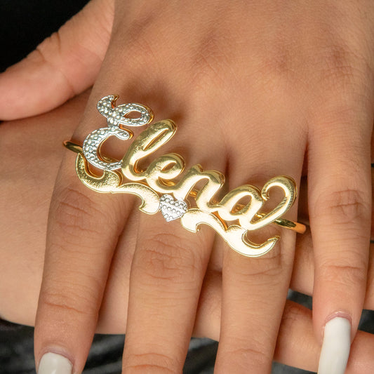 Women Jewelry - Gold Name Ring | Style # R11