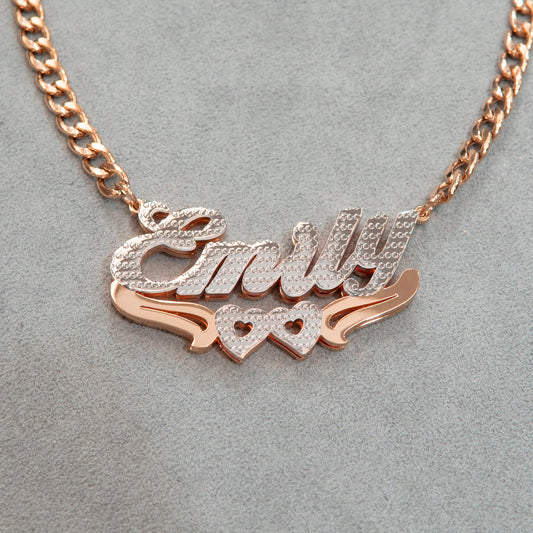 Women Jewelry - Rose Gold Name Necklace | Style # N43