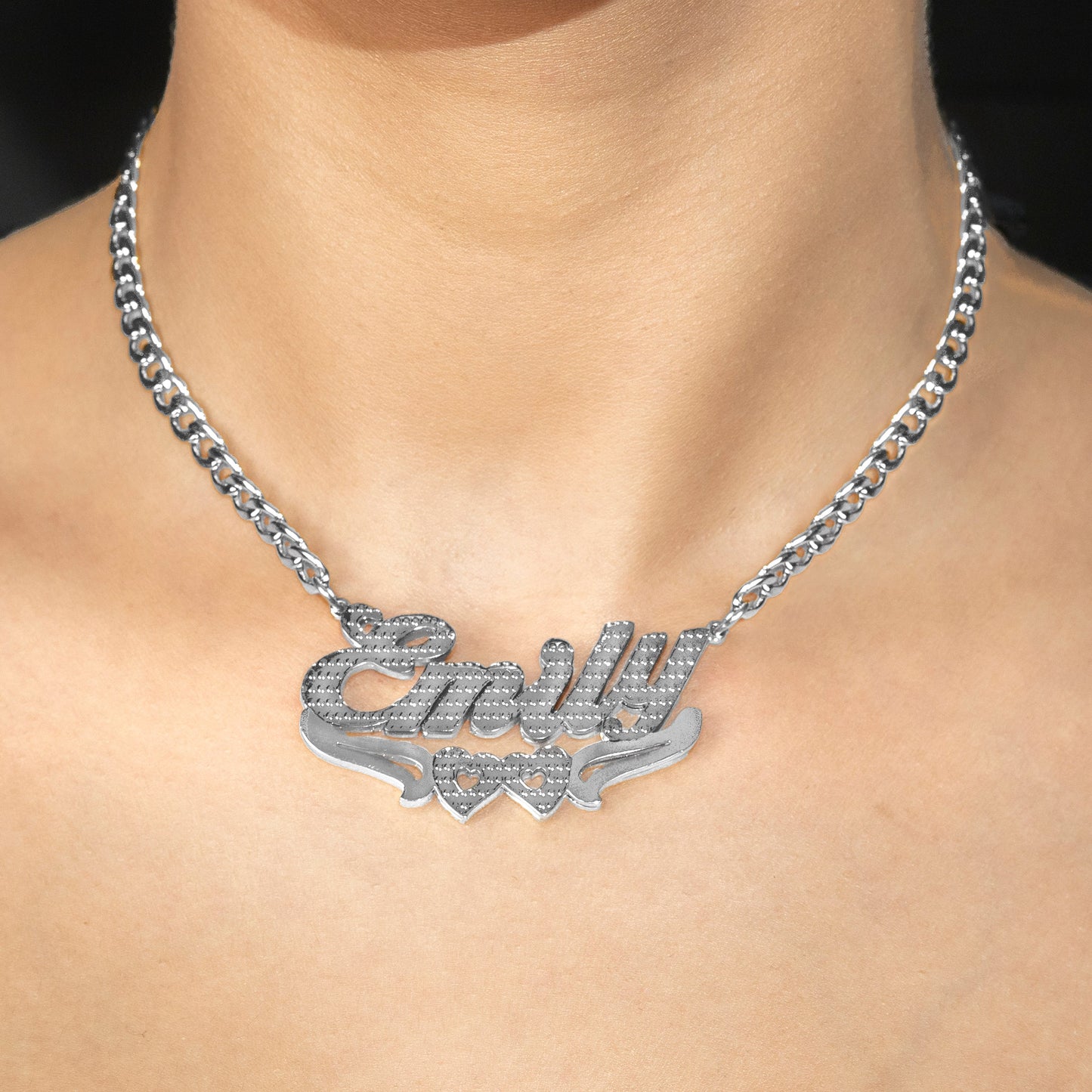 Women Jewelry - White Gold Name Necklace | Style # N43