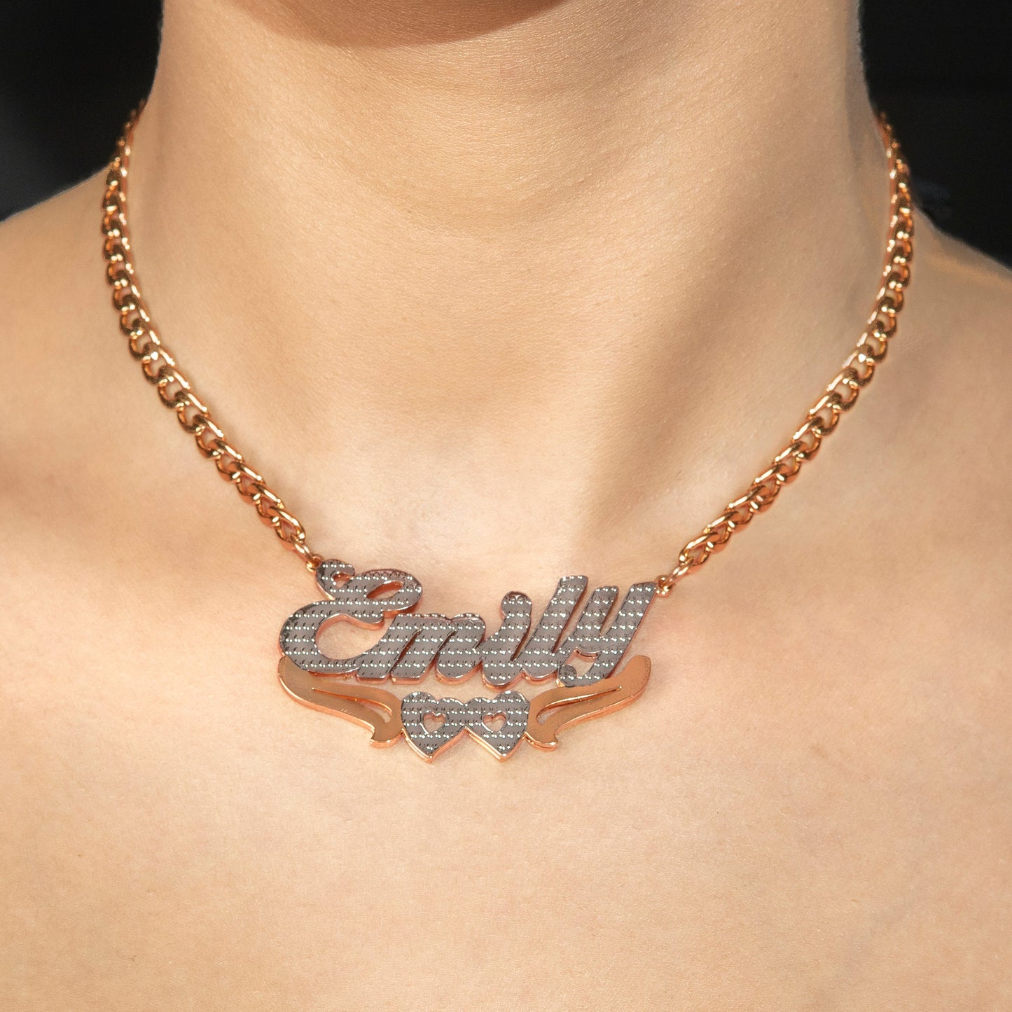 Women Jewelry - Rose Gold Name Necklace | Style # N43