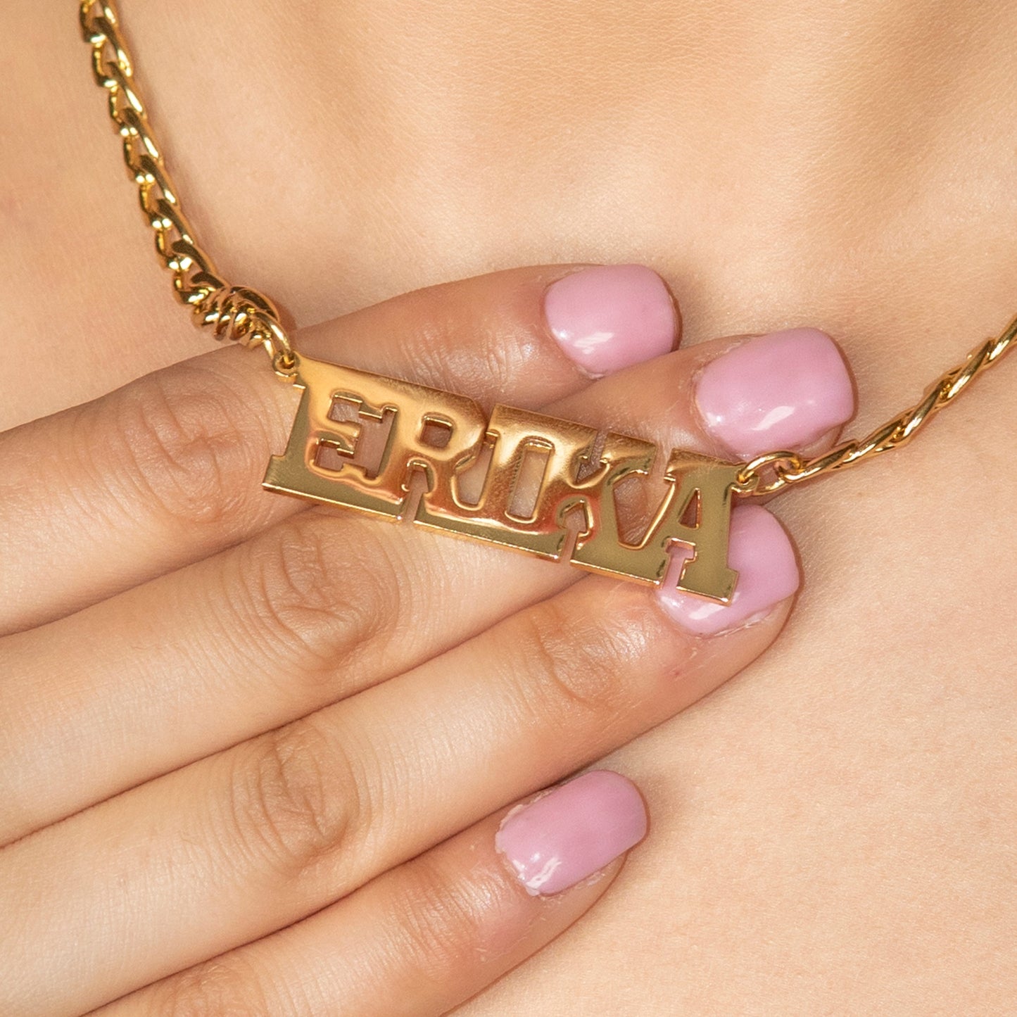 Women Jewelry - Gold Name Necklace | Style # N07